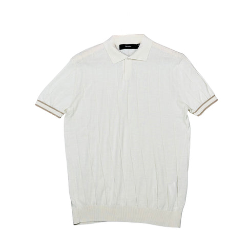 Textured short sleeve polo shirt